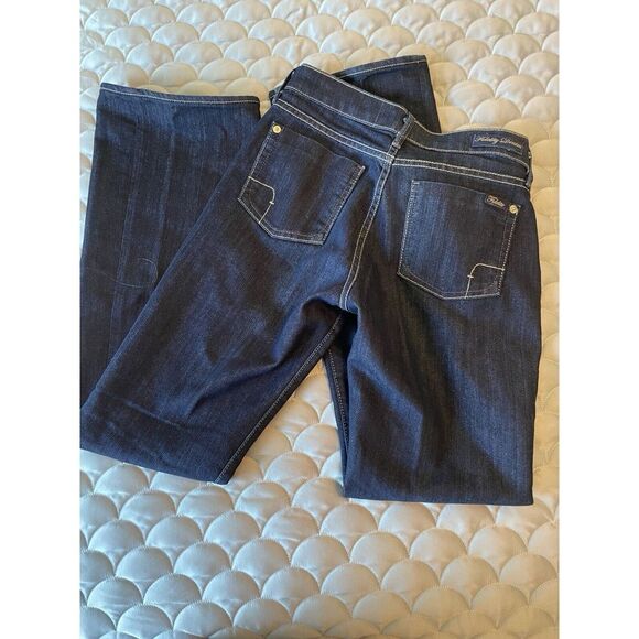 Fidelity Denim Jeans Lily Mid Rise Boot Cut Dark Wash Viper Rinse Women's 27 - Picture 7 of 9